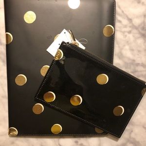 Kate Spade Scatter Dot Pouch and Portfolio